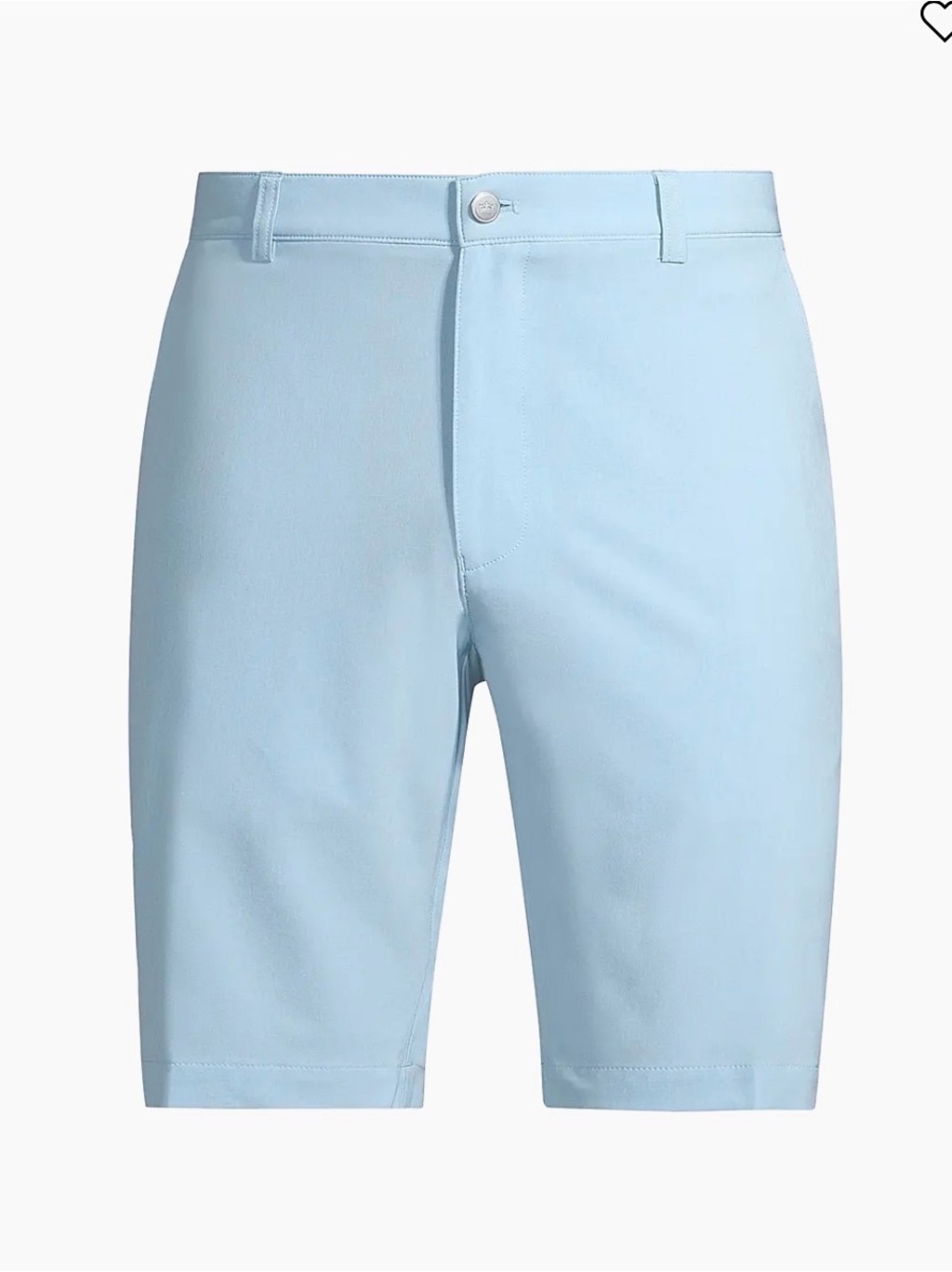 Men's Peter Millar Light Blue Performance 10” Golf Shorts Size 38